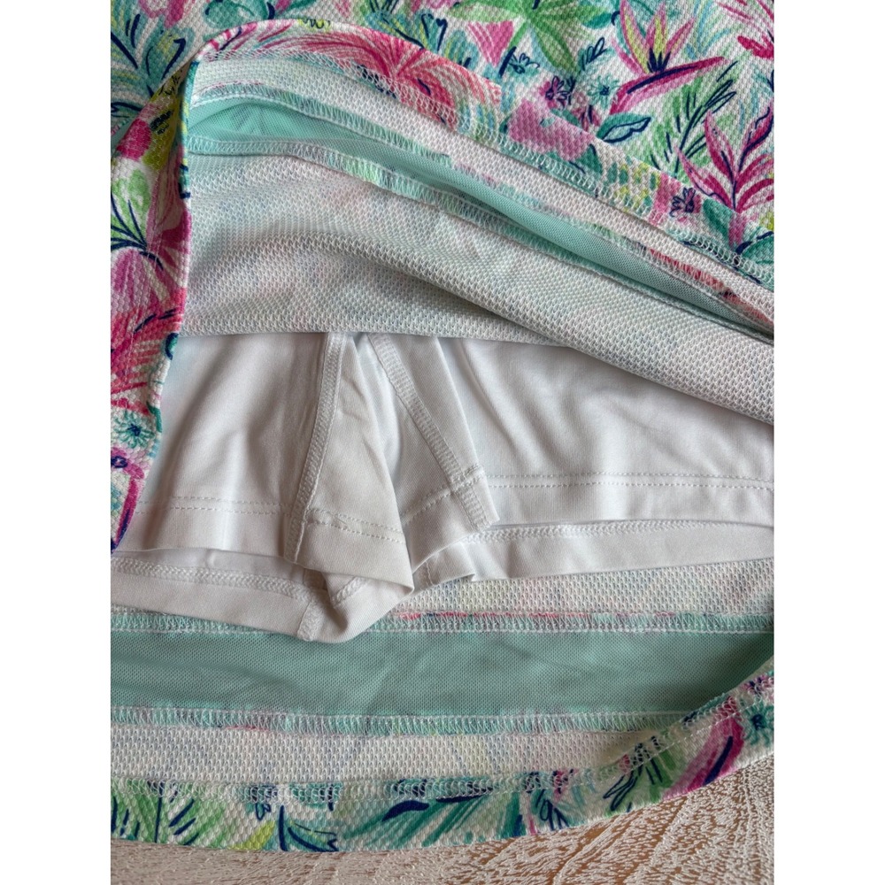 NWOT Stella Parker Skort Women Small Pink Green Floral Tropical‎ Golf Tennis - Picture 2 of 5